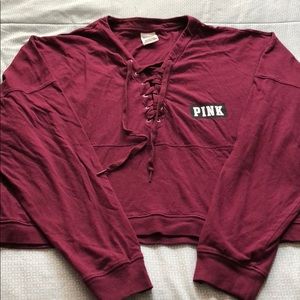 PINK crop long sleeve ✨